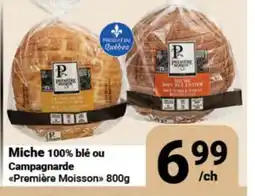 Pasquier Miche 100% blé ou Campagnarde Première Moisson offer