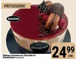 Pasquier Gâteau mousse au chocolat et framboises offer