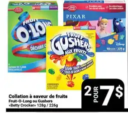Pasquier Collation à saveur de fruits Fruit-O-Long ou Gushers Betty Crocker offer