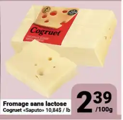 Pasquier Fromage sans lactose Cogruet Saputo offer