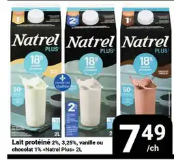 Pasquier Lait protéiné 2%, 3,25%, vanille ou chocolat 1% Natrel Plus offer