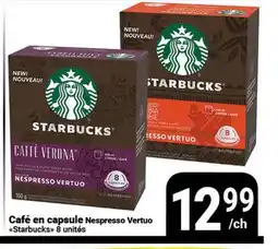 Pasquier Café en capsule Nespresso Vertuo Starbucks offer