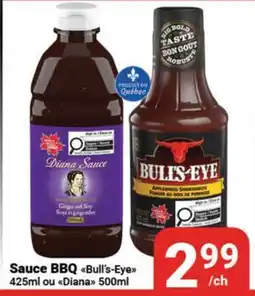 Pasquier Sauce BBQ Bull's-Eye 425ml ou Diana 500ml offer