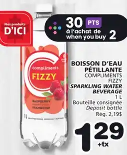 Marches Tradition COMPLIMENTS FIZZY SPARKLING WATER BEVERAGE offer