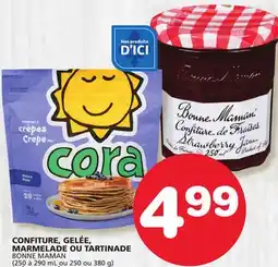 Marches Tradition BONNE MAMAN OR CORA JAM, JELLY, MARMALADE SPREAD, WAFFLE OR CREPE MIX offer