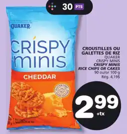 Marches Tradition QUAKER CRISPY MINIS RICE CHIPS OR CAKES offer