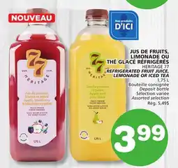 Marches Tradition HERITAGE 77 REFRIGERATED FRUIT JUICE, LEMONADE OR ICED TEA offer