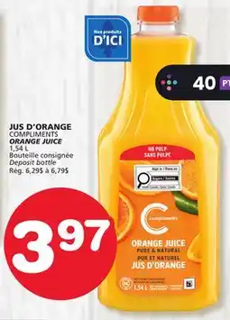 Marches Tradition COMPLIMENTS ORANGE JUICE offer