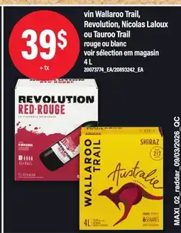 Maxi VIN WALLAROO TRAIL, REVOLUTION, NICOLAS LALOUX OU TAUROO TRAIL offer