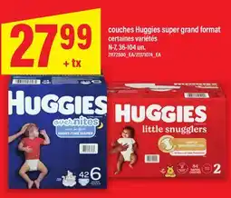 Maxi COUCHES HUGGIES SUPER GRAND FORMAT, N-7, 36-104 un offer