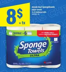 Maxi ESSUIE-TOUT SPONGETOWELS | PAPER TOWELS, 3=6 ROULEAUX/ROLLS offer