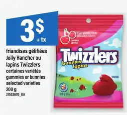 Maxi FRIANDISES GÉLIFIÉES JOLLY RANCHER OU LAPINS TWIZZLERS | GUMMIES OR BUNNIES offer