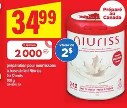 Maxi PRÉPARATION POUR NOURRISSONS À BASE DE LAIT NIURISS offer