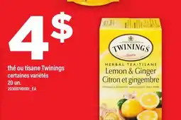 Maxi THÉ OU TISANE TWININGS, 20 UN offer
