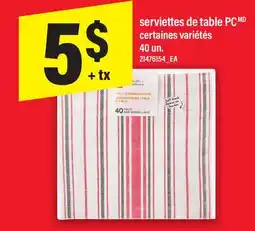 Maxi SERVIETTES DE TABLE PC, 40 UN offer