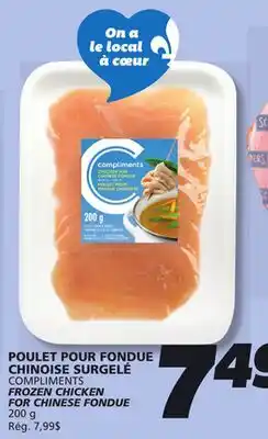 IGA COMPLIMENTS FROZEN CHICKEN FOR CHINESE FONDUE offer