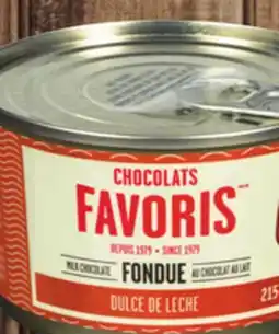 IGA CHOCOLATS FAVORIS CHOCOLATE FONDUE offer