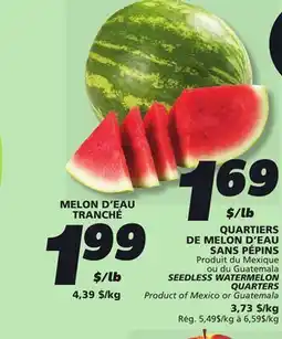 IGA SEEDLESS WATERMELON QUARTERS offer