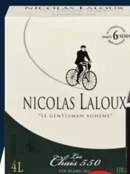 IGA NICOLAS LALOUX WHITE OR RED WINE offer