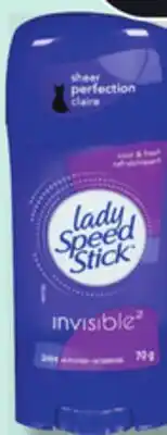 IGA LADY SPEED STICK ANTI-PERSPIRANT OR DEODORANT offer