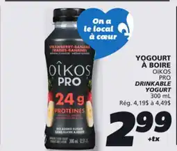 IGA OIKOS PRO DRINKABLE YOGURT offer