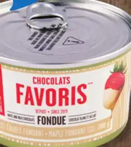 IGA CHOCOLATS FAVORIS CHOCOLATE FONDUE offer