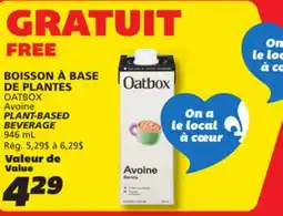 IGA OATBOX PLANT-BASED BEVERAGE offer