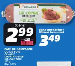 IGA CANABEC COUNTRY-STYLE OR LIVER PÂTÉ offer