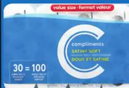 IGA COMPLIMENTS BATHROOM TISSUE offer