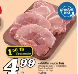 Marché Richelieu Côtelettes de porc frais | fresh pork loin chops offer