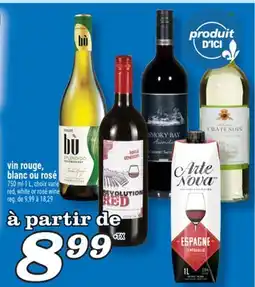 Marché Richelieu VIN ROUGE, BLANC OU ROSÉ RED, WHITE OR ROSÉ WINE offer