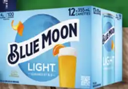 IGA BLUE MOON LIGHT BEER offer