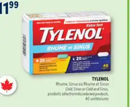 Familiprix TYLENOL Rhume, Sinus or Cold and Sinus, selected products, 40 units offer