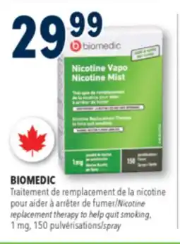 Familiprix BIOMEDIC Nicotine replacement therapy to help quit smoking, 1mg spray offer