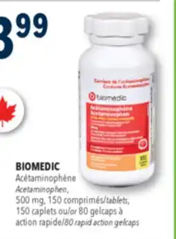 Familiprix BIOMEDIC tablets, 150caplets 0rapid action gelcaps offer