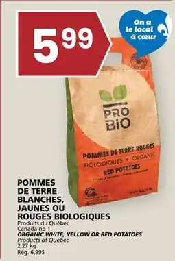 Rachelle-Bery Grocery ORGANIC WHITE, YELLOW OR RED POTATOES offer