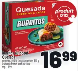 Metro BURRITOS AU BOEUF QUESADA | QUESADA FROZEN BEEF BURRITOS offer