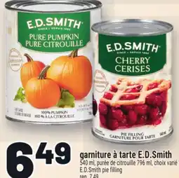 Metro GARNITURE À TARTE E.D.SMITH | E.D.SMITH PIE FILLING offer