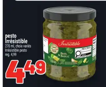 Metro PESTO IRRÉSISTIBLE | IRRÉSISTIBLE PESTO offer