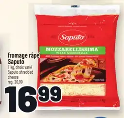 Metro FROMAGE RÂPÉ SAPUTO | SAPUTO SHREDDED CHEESE offer