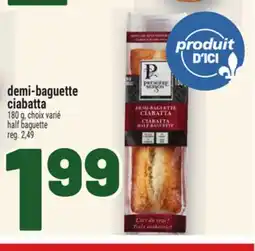 Metro DEMI-BAGUETTE CIABATTA | HALF BAGUETTE offer