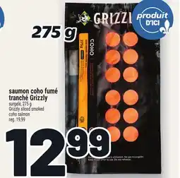 Metro SAUMON COHO FUMÉ TRANCHÉ GRIZZLY | GRIZZLY SLICED SMOKED COHO SALMON offer