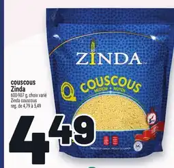 Metro COUSCOUS ZINDA | ZINDA COUSCOUS offer