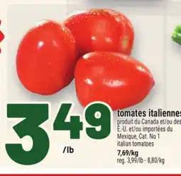 Metro TOMATES ITALIENNES | ITALIAN TOMATOES offer