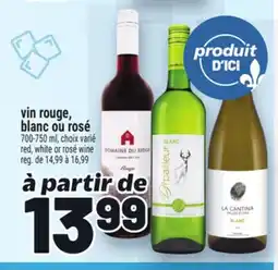Metro VIN ROUGE, BLANC OU ROSÉ | RED, WHITE OR ROSÉ WINE offer