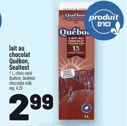 Metro LAIT AU CHOCOLAT QUÉBON, SEALTEST | SEALTEST CHOCOLATE MILK offer