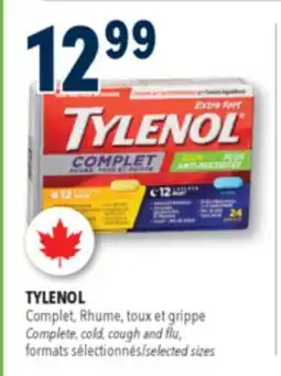 Familiprix TYLENOL Complete, cold, cough and flu, formats selected sizes offer