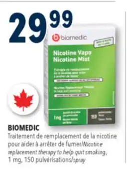 Familiprix BIOMEDIC Nicotine replacement therapy to help quit smoking, 1 mg, 150 sprays offer