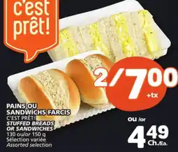 Marché Bonichoix C'EST PRÊT! STUFFED BREADS OR SANDWICHES offer
