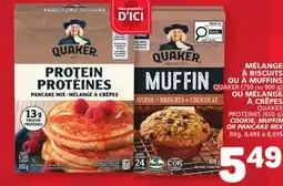 Marché Bonichoix QUAKER COOKIE, MUFFIN OR PANCAKE MIX offer